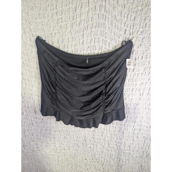 torrid Other - Torrid WOMENS SIZE 6 6X Swim Skirt Ruffle Ruched Black Mermaid‎